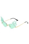 QINGZHOU Lunettes de Soleil,Lunettes de soleil à la mode en métal pour femmes Lunettes de vue personnalisées pour femmes Lune