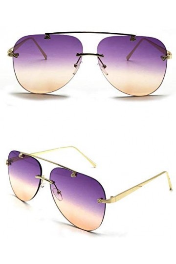 QINGZHOU Lunettes De Soleil,Lunettes De Soleil Personnalisées Mode Hommes Et Femmes Lunettes De Soleil, Monture Dorée Sur Le 