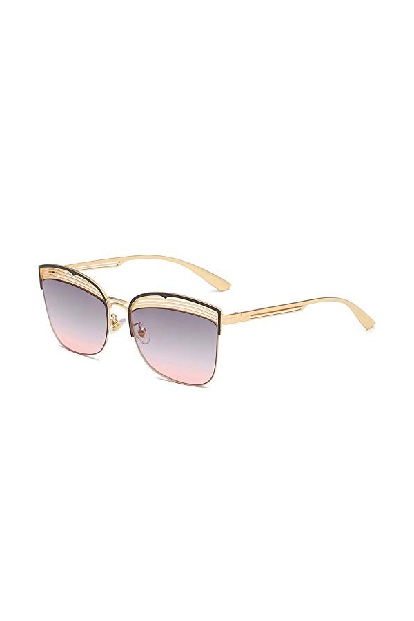 QINGZHOU Lunettes de Soleil,Lunettes de soleil pour femmes, mode, maille métallique, technologie décorative, tendance, lunett
