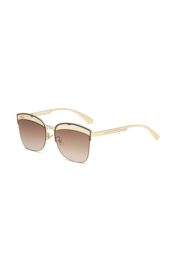 QINGZHOU Lunettes de Soleil,Lunettes de soleil pour femmes, mode, maille métallique, technologie décorative, tendance, lunett