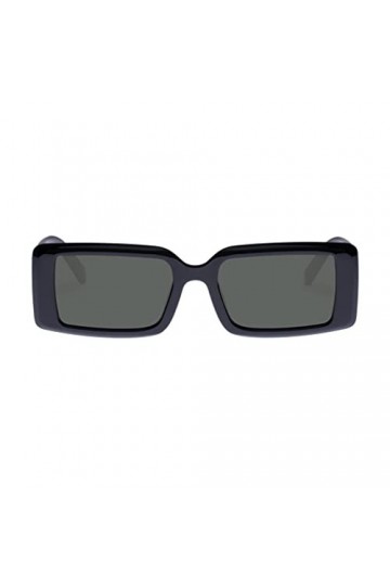 Le Specs Lunettes de soleil The IMPECCABLE ALT Fit pour femme et homme Forme rectangulaire avec protection UV, Vert mono/noir