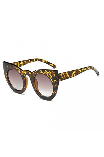 HCHES Vintage Oversize Cat Eye lunettes de soleil femmes lunettes de soleil femme rétro grand cadre dames lunettes, 9, taille