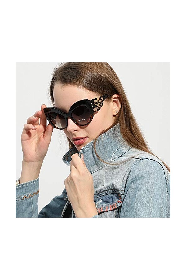 PAIHUIART Lunettes De Soleil Femme Lunettes De Soleil Homme Polarisées Lunettes De Soleil Yeux De Chat Femmes De Luxe Vintage