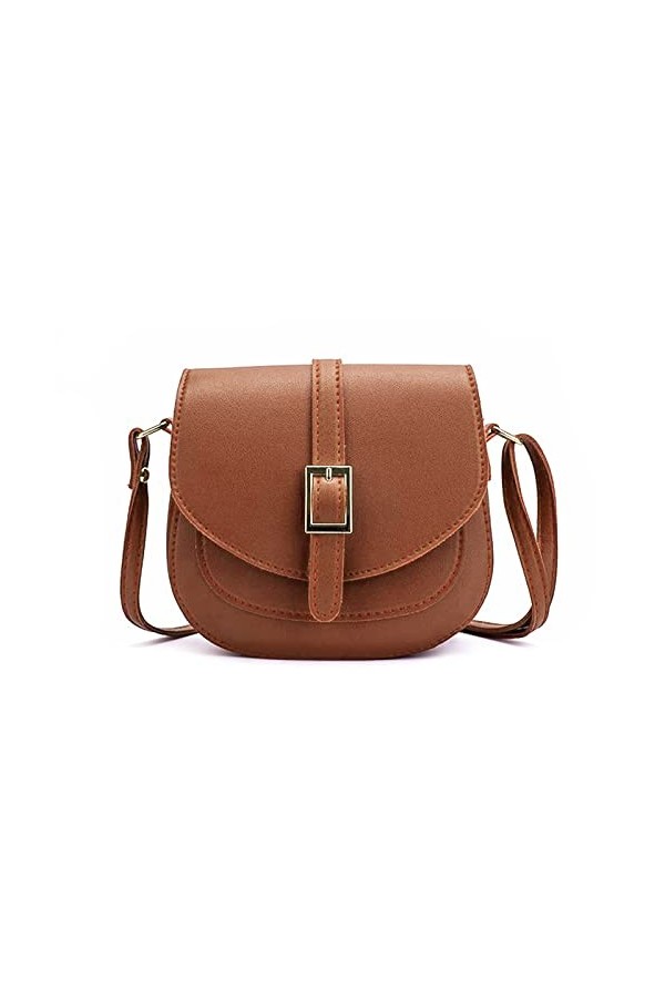 FANDARE Rétro Sac à bandoulière Femme Sac a Main en PU Cuir Sacs Portés épaule Sacoche Besace Messenger Bag Sacs pour Télépho