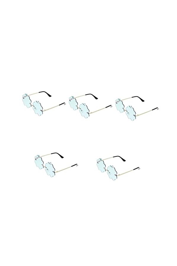 TENDYCOCO 5 Paires De Lunettes De Soleil Soirée Disco Lunettes De Fête Drôles Lunettes Amusantes Lunettes Sans Monture Lunett