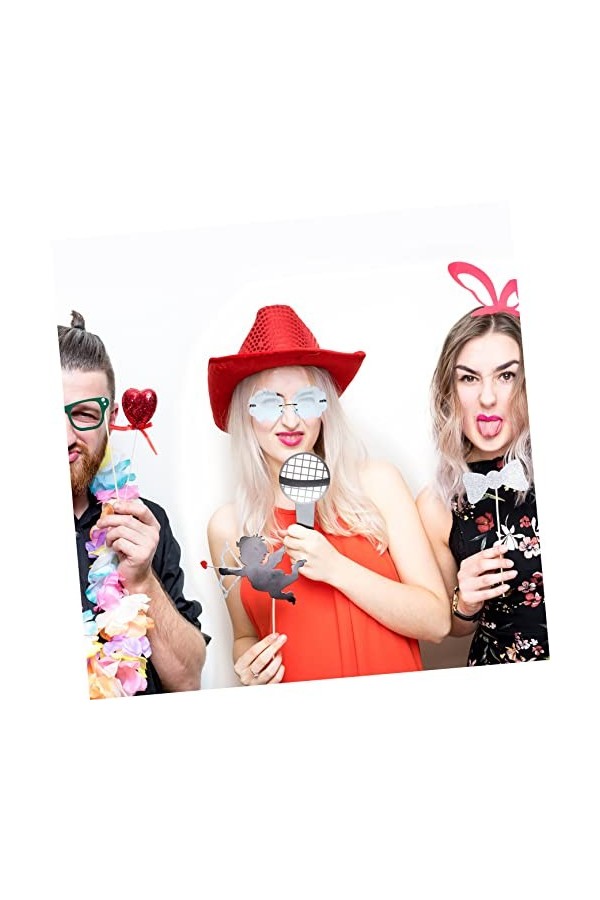 TENDYCOCO 5 Paires De Lunettes De Soleil Soirée Disco Lunettes De Fête Drôles Lunettes Amusantes Lunettes Sans Monture Lunett