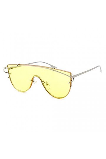 ASRG Lunettes De Soleil Lunettes De Soleil Lunettes De Soleil Une Pièce Sans Cadre De Couleur Bonbon Pour Femmes, Monture Arg