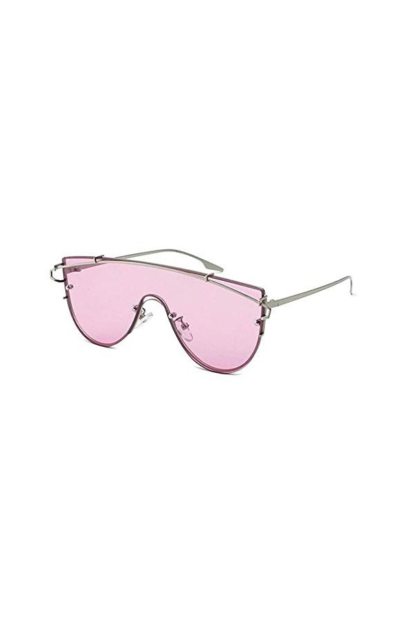 ASRG Lunettes De Soleil Lunettes De Soleil Lunettes De Soleil Une Pièce Sans Cadre De Couleur Bonbon Pour Femmes, Monture Arg