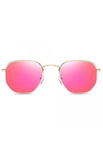 Lunettes De Soleil Lunettes De Soleil Nouveau Matériau Métallique Coloré Lunettes De Soleil Uv400 Vert/Orange/Lentille Rose C