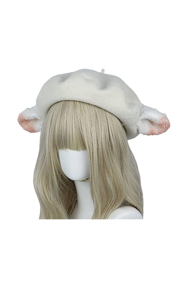 Oreilles De Mouton Béret Thème Animal Béret Lolita Mouton Hat doreille De Gaine De Laine De Laine Chaude