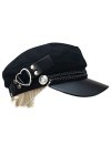 GuoQiao Béret en feutre de laine pour femme Y2K Chapeau steampunk cool Joker Fille Mode octogonale Casquette adolescente Fill