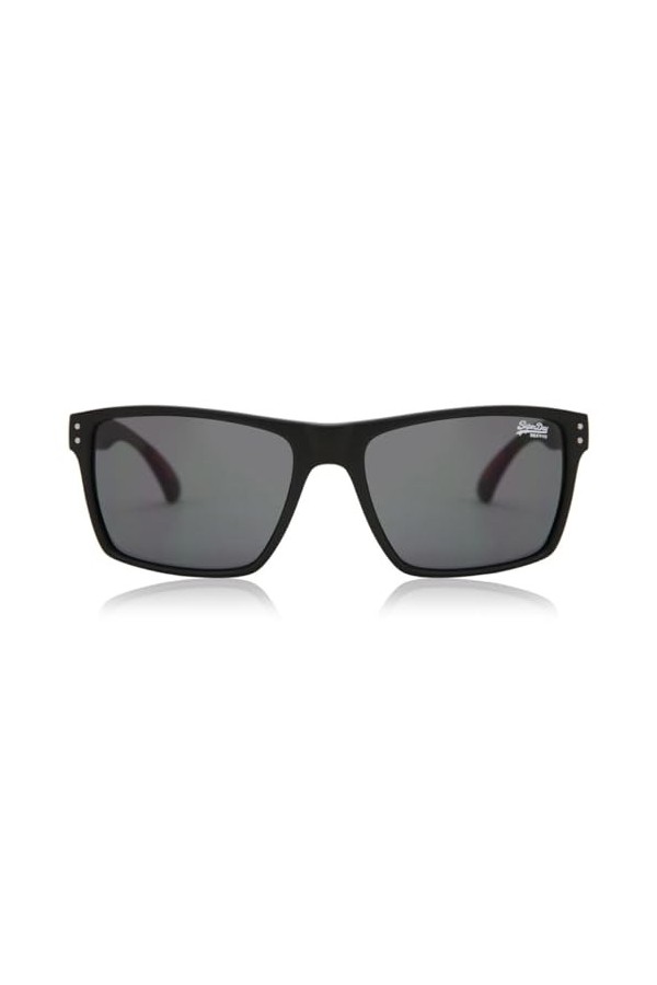 Superdy Kobe 104 Lunettes de Soleil en Plastique Noir Mat, Noir Mat., 57mm eyesize