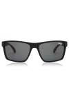 Superdy Kobe 104 Lunettes de Soleil en Plastique Noir Mat, Noir Mat., 57mm eyesize