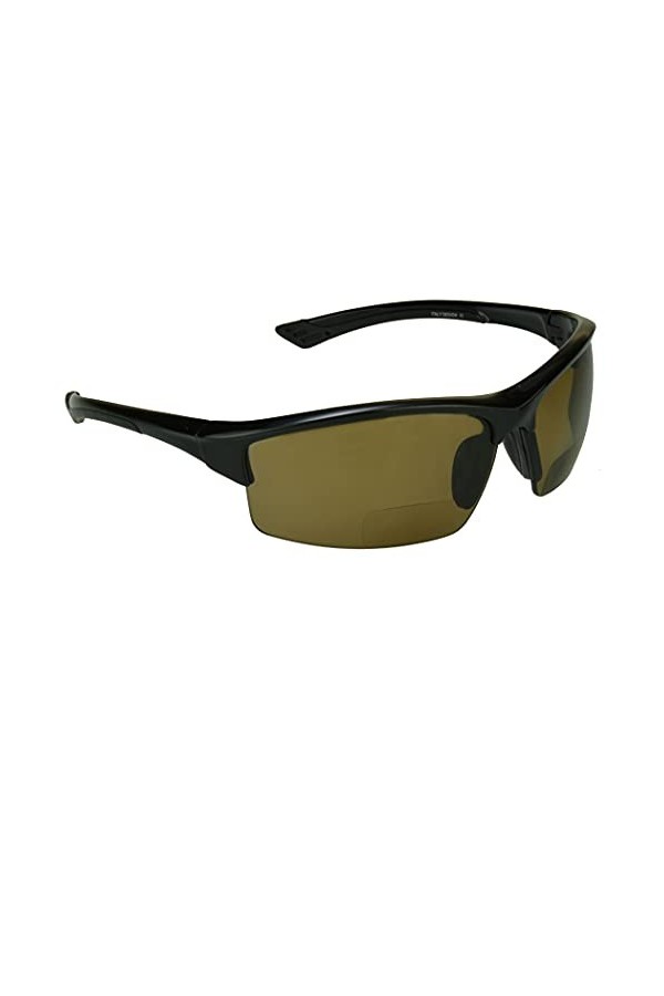 proSPORT Lunettes de soleil bifocales polarisées pour homme et femme +1.00 Amber Tac - Verres polarisés anti-reflets en polyc