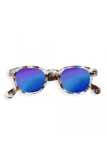 VisionDiffusion IZIPIZI - Lunette de soleil lecture Miroir Shape C - +0, Blue Tortoise