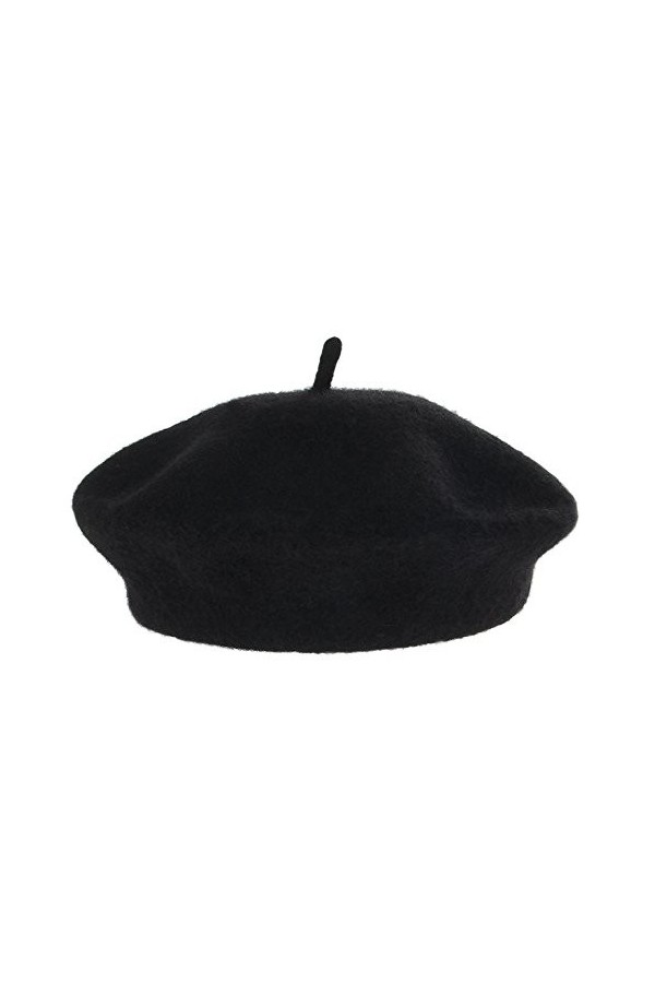 EOZY Béret Femme Vintage Élégant Chaud Automne Hiver Outdoor Chapeau de Peintre Souple Classique Casuel 58cm Blanc 