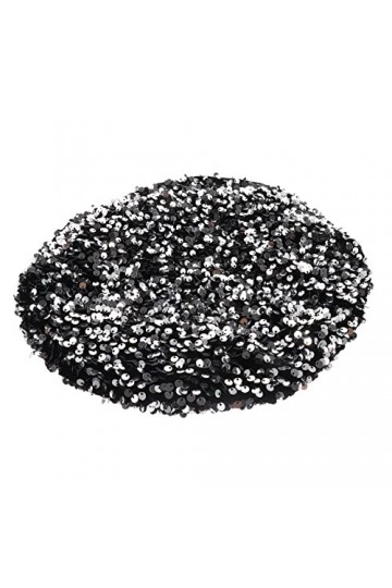 VALICLUD Bérets pour Les Femmes Brillant Paillettes Béret Chapeau Béret Casquette pour La Performance Danse Fête Déguisement