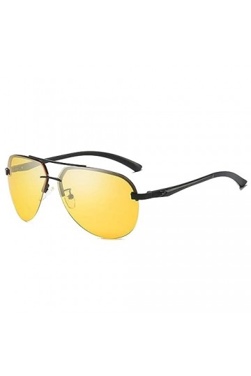 Lunettes de soleil polarisées sans monture Hommes Aluminium Magnésium Lunettes de soleil Femmes Driving Shades,3,Taille uniqu