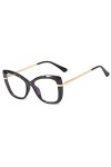 BAJIE Lunettes de Soleil Mode Nouveau Dia Coupe frontière Bleu Lunettes Femme Tr90 Plein Cadre Printemps Jambe Plat Miroir Lu