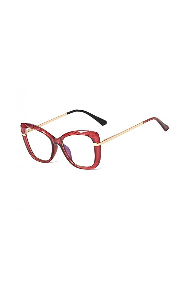 BAJIE Lunettes de Soleil Mode Nouveau Dia Coupe frontière Bleu Lunettes Femme Tr90 Plein Cadre Printemps Jambe Plat Miroir Lu