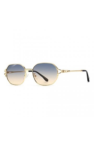 HCHES Lunettes de soleil carrées pour hommes femmes Vintage voyage conduite métal lunettes de soleil hommes nuances UV400, th