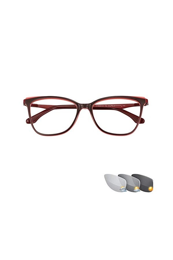 Photochromisme Gris Lunettes de Lecture à la Mode Lunettes de Soleil avec décoloration des Yeux de Chat Lunettes de Soleil à 