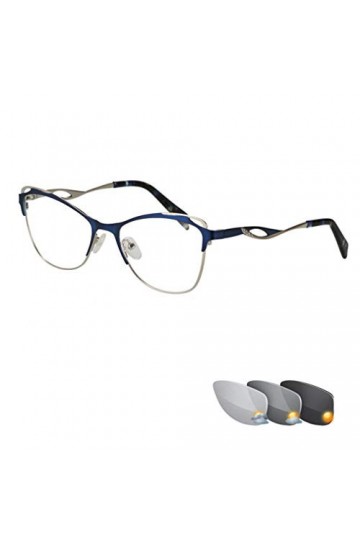 Lunettes de Lecture photochromiques à la Mode Décoloration Lunettes de Soleil à Changement de Couleur Lunettes à moitié cercl