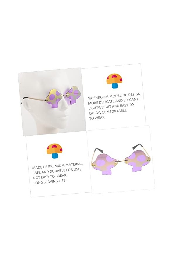 TENDYCOCO 4 Pièces Lunettes Sans Monture Lunettes De Soleil À La Mode Lunettes De Soleil Lunettes À La Mode Classiques Lunett