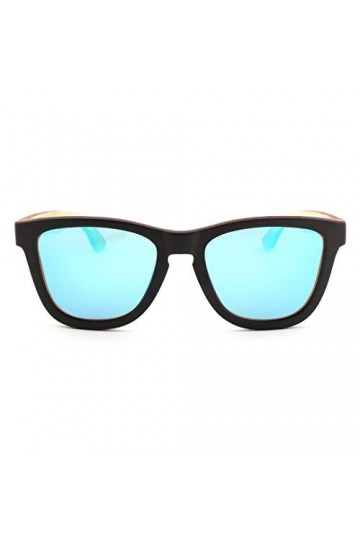 BXGZXYQ Lunettes de Soleil en Bois rétro pour Hommes/Femmes, Lunettes de Conduite polarisées Design de Mode Classique Haut de