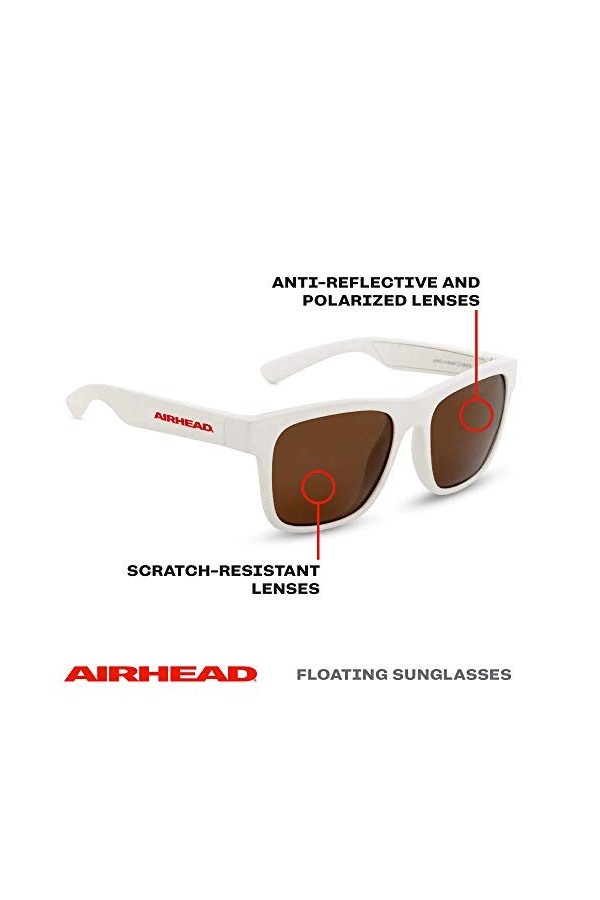 Airhead AHFS-C101 Lunettes de soleil flottantes classiques - Blanc