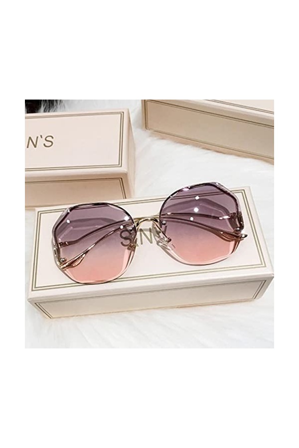 Lunettes de soleil, lunettes de soleil haute protection anti-reflets for hommes et femmes ， Lunettes de soleil rondes dégradé