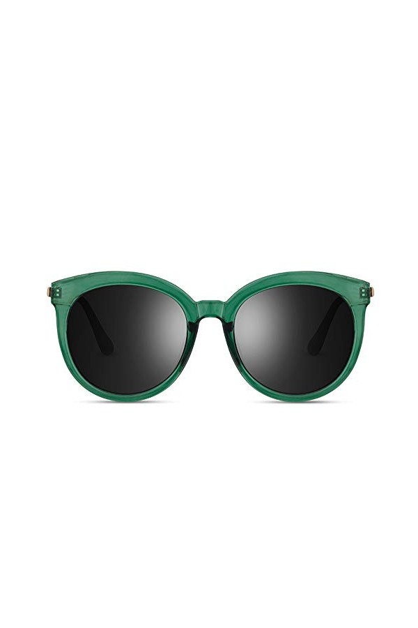 hmjsmj Lunettes de soleil à monture verte pour les femmes avec un grand visage, surf shopping tour lunettes de soleil auto-co