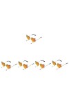 Gadpiparty 5 Pièces Lunettes De Soleil Coeur Flamme Lunettes De Soleil Tendance Pour Femmes Lunettes De Mode Pour Femmes Lune