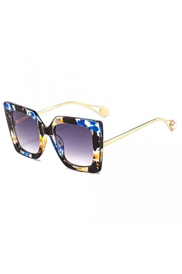 HPIRME Lunettes carrées surdimensionnées pour femmes lunettes transparentes pour femmes lunettes de soleil lunettes UV400, 6,