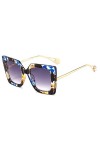 HPIRME Lunettes carrées surdimensionnées pour femmes lunettes transparentes pour femmes lunettes de soleil lunettes UV400, 6,