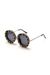 HCHES Lunettes de soleil rondes vintage femmes filles lunettes de soleil steampunk rétro lunettes de créateur de luxe lunette