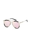 HPIRME Lunettes de soleil yeux de chat creux femmes Vintage rétro métal cadre rose jaune lentille teinté lunettes de soleil U