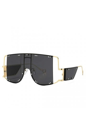 Big européen surdimensionné Flat Top Lunettes de soleil Lunettes de soleil New Square Femmes Femme Retro Vintage Shades for F