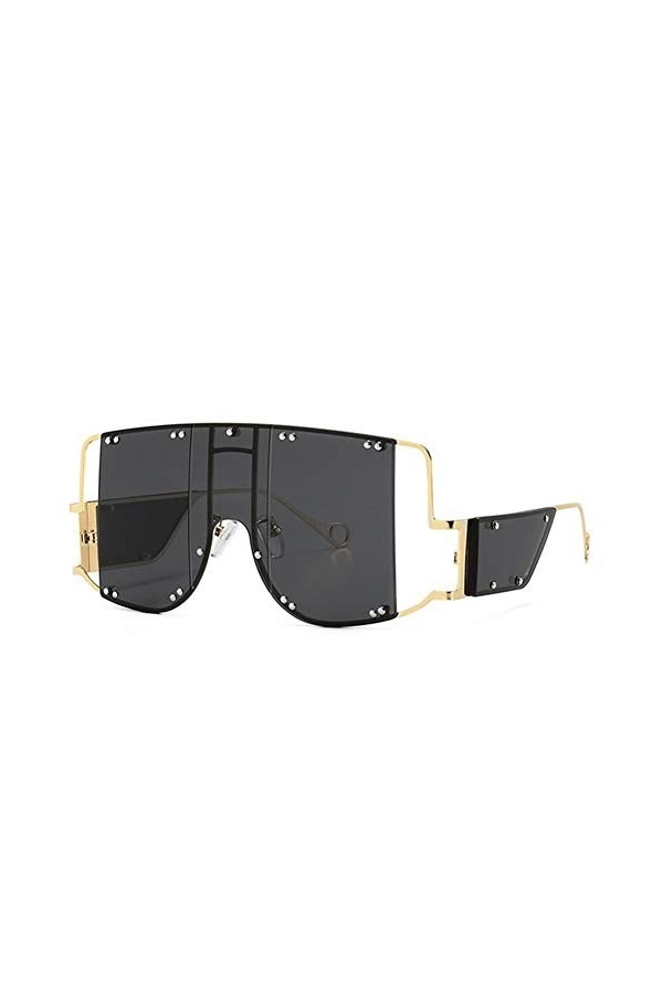 Big européen surdimensionné Flat Top Lunettes de soleil Lunettes de soleil New Square Femmes Femme Retro Vintage Shades for F
