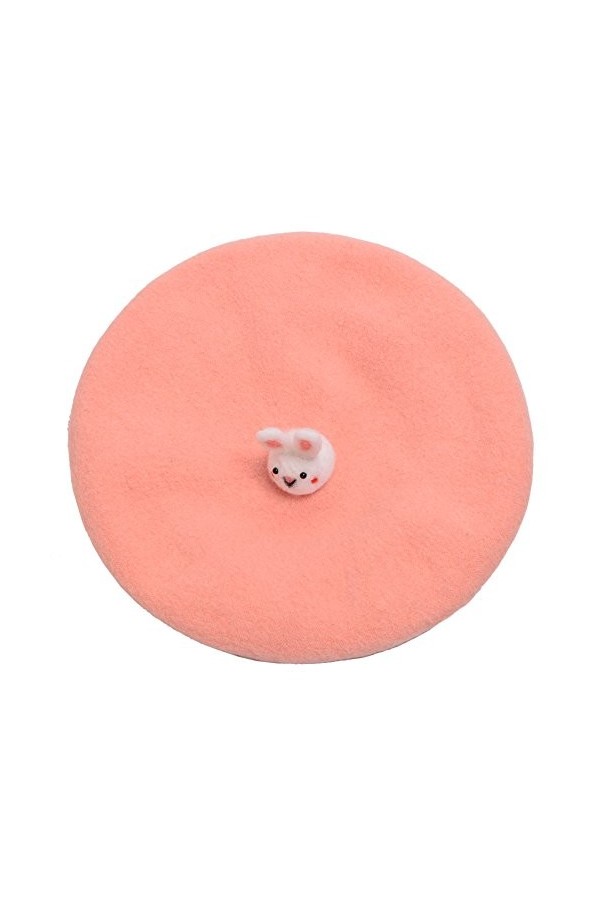 GRACEART Femmes Fait Main Lolita Béret Casquette avec Ruban Bowknot Vin Rouge Style-06 