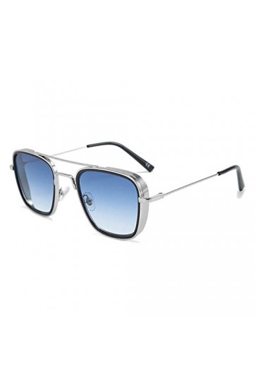 Steam Punk Lunettes de soleil Hommes Femmes Vintage Petit Cadre Carré, 5, Taille Unique