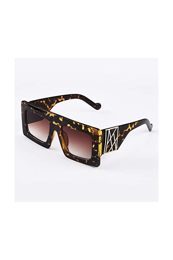 De haute qualité de la mode Vintage classique surdimensionné Lunettes de soleil carrées Homme Lunettes Jaune Floral Shades Lu