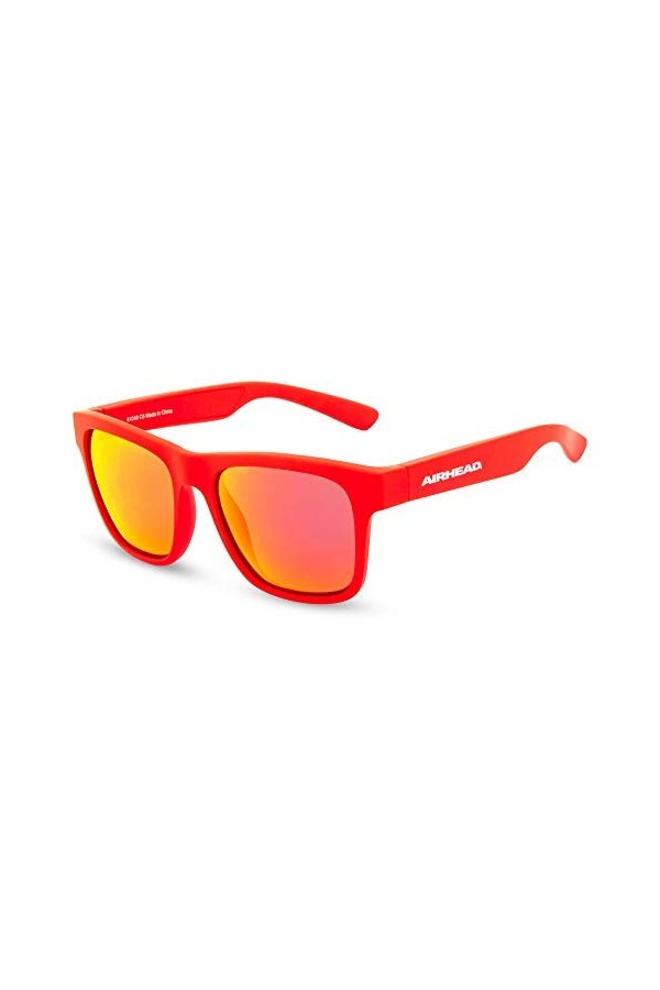 AIRHEAD Lunettes de soleil classiques unisexes pour adulte Rouge, rouge, Adult