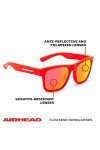 AIRHEAD Lunettes de soleil classiques unisexes pour adulte Rouge, rouge, Adult