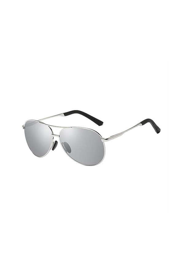 HCHES Lunettes de soleil polarisées pour hommes UV400 Lunettes de soleil Jour Nuit Lunettes de conduite Lunettes de pêche Cyc