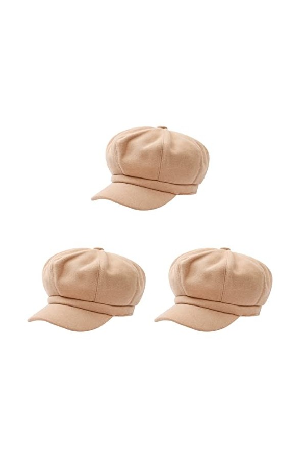 SOIMISS 1 Pc Baseball Mode Automne Chaud Filles Chapeau Culminé Plaine Casual Dame Gavroche pour Cap Cabbie Octogonal Élégant