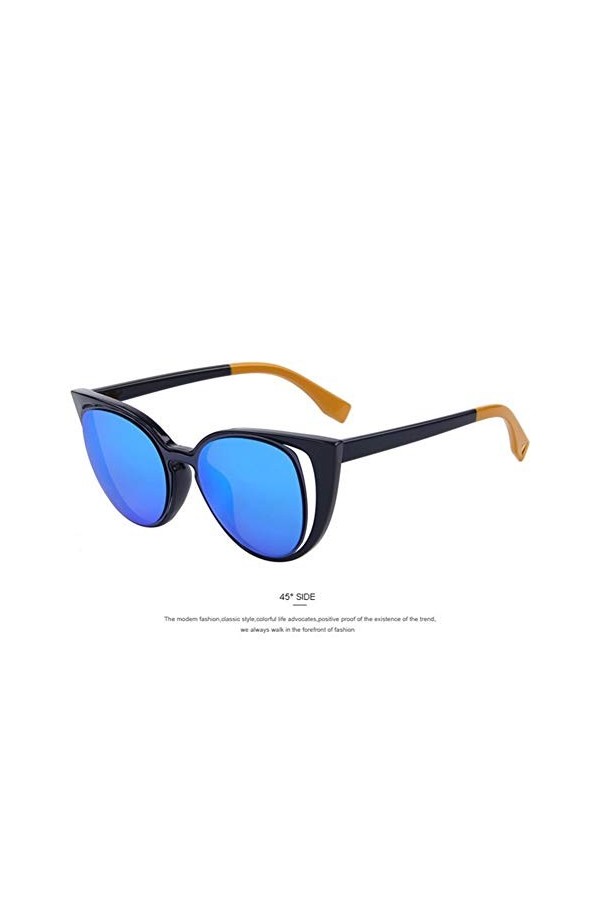 AUSUB Lunettes de Soleil Femme Retro Lunettes de Soleil Femme Femmes Oreilles Mode Lunettes de Soleil UV400 Couleur : C08 Le
