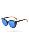 AUSUB Lunettes de Soleil Femme Retro Lunettes de Soleil Femme Femmes Oreilles Mode Lunettes de Soleil UV400 Couleur : C08 Le