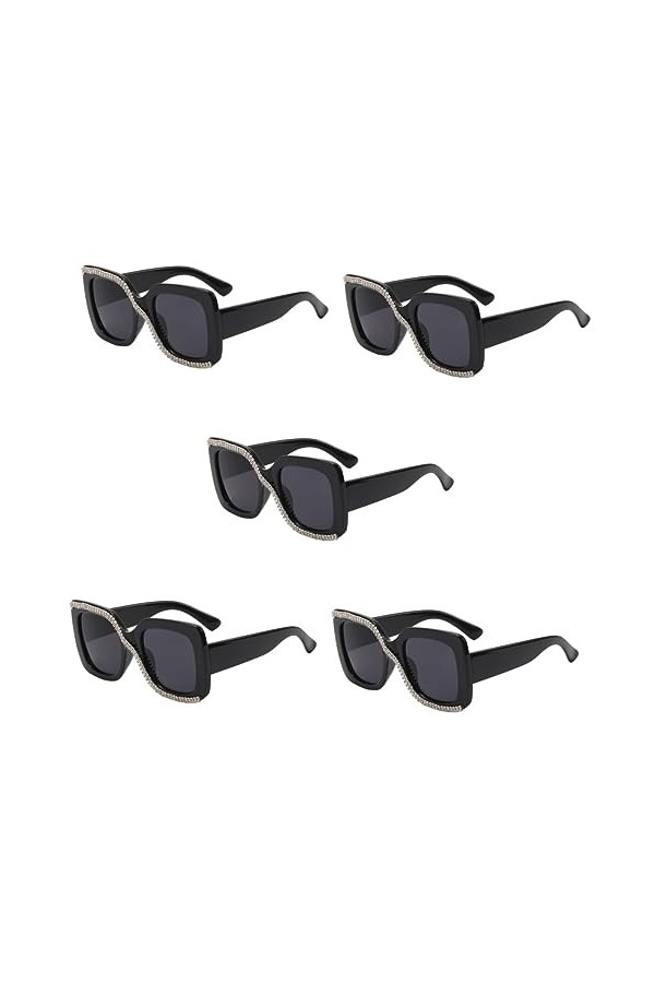 Toddmomy 5 Pièces Lunettes De Soleil Femme Lunettes De Soleil Pour Adolescents Lunettes De Soleil Carrées Pour Femmes Des Lun