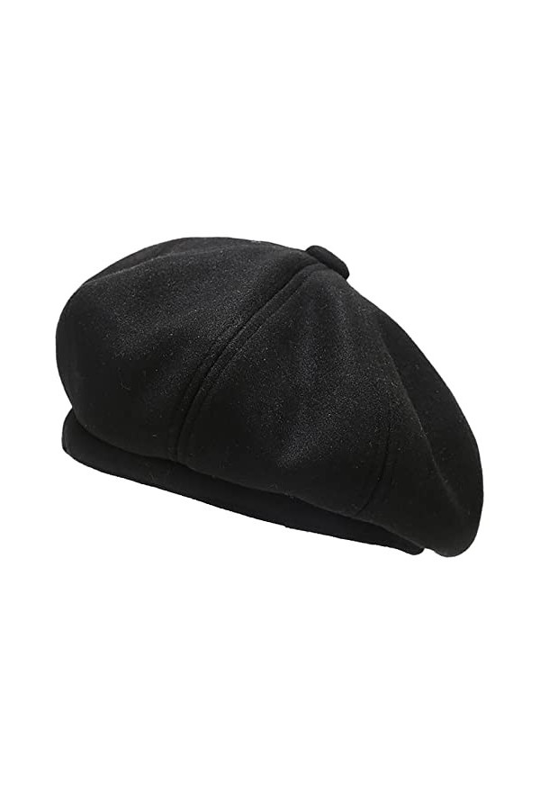 XYIYI Classique Noir Francais Laine Chapeau de Béret pour Femmes Filles